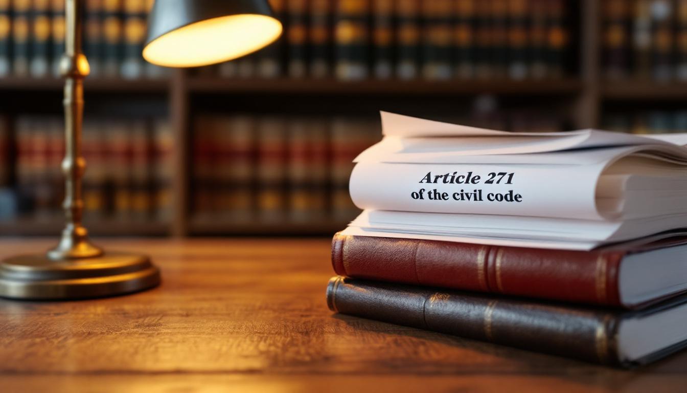 Quels effets de l'article 271 du code civil en matière de litiges
